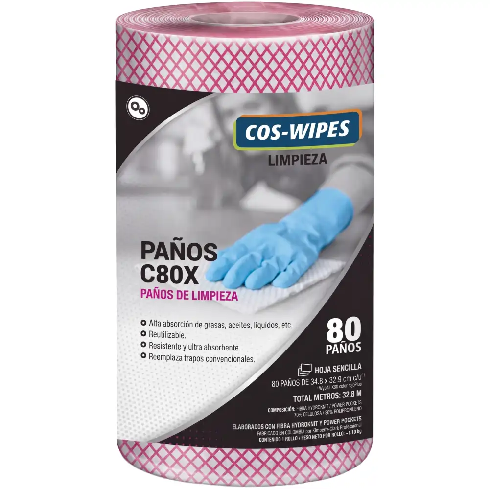 Paños de limpieza COS-WIPES C80X